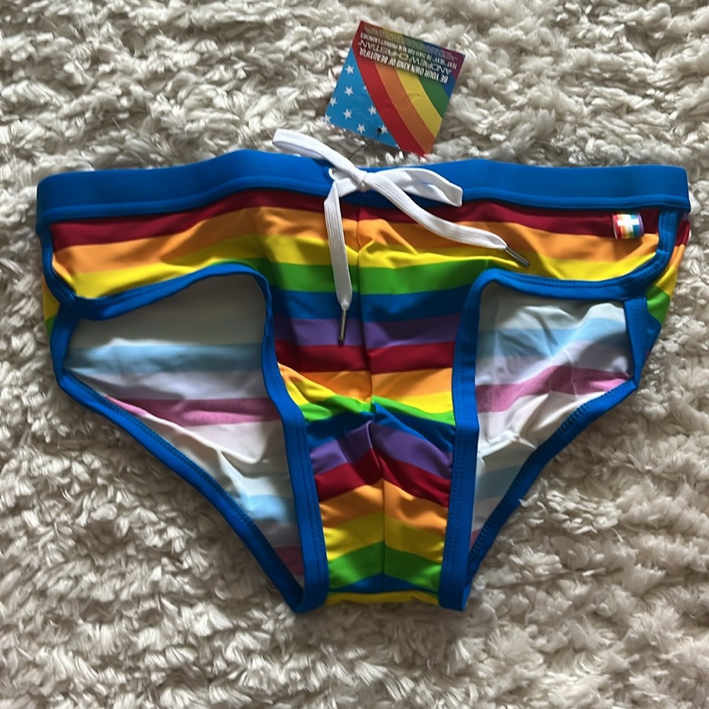 ⭐️🌴 Andrew Christian Pride Stripe Bikini